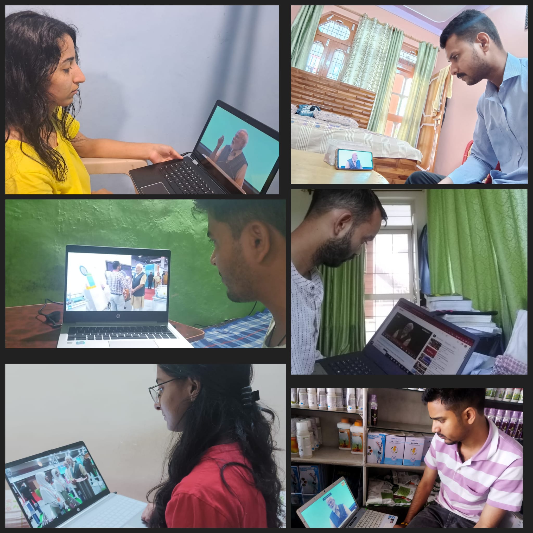 राष्ट्रीय शिक्षा नीति 2020 की तीसरी वर्षगांठ अवसर पर 29 जुलाई को नई दिल्ली में दो दिवसीय अखिल भारतीय शिक्षा समागम का अपने-अपने घरों में लाइव प्रसारण देखते अर्थशास्त्र विभाग के विद्यार्थी।